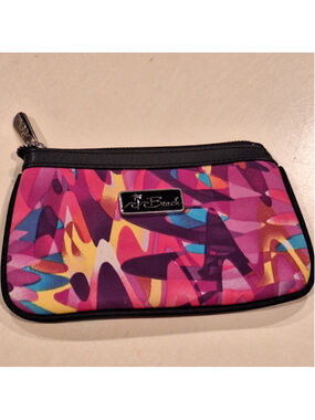 Beach Brand Neoprene Small COIN PURSE Zipper Pouch Colorful Tropical Psalm 16:11
